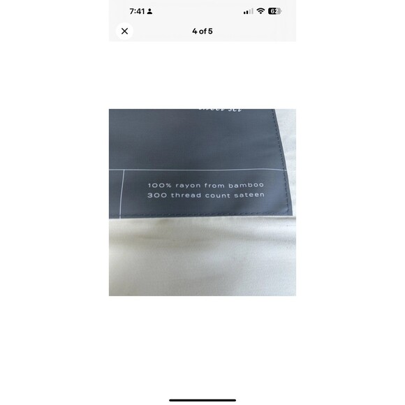 Premium 4PC Soft and Breathable Bamboo Sheet Set by Kaycie Gray Hotel Collection - Picture 4 of 5